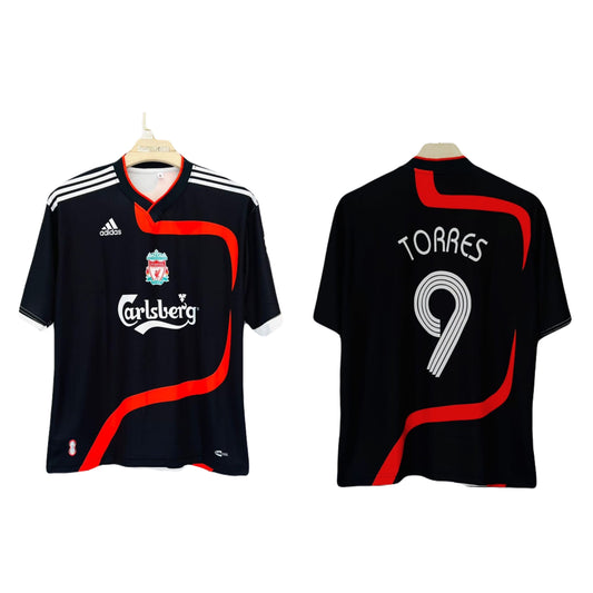 Liverpool 2007/08 third kit torres 9 five sleeve - ms retro store