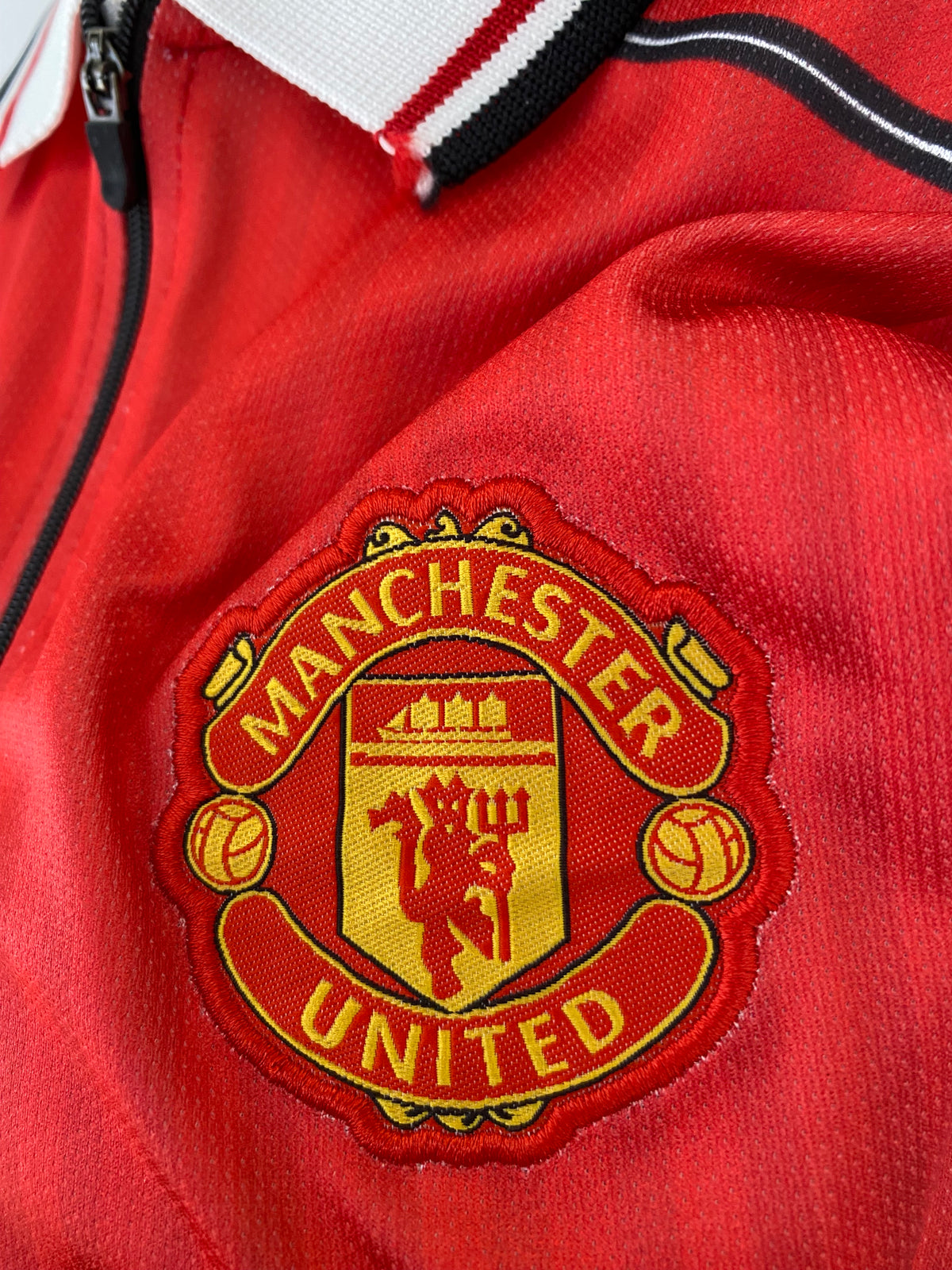 Beckham Manchester United zip type Five Sleeve collar  embroidery jersey - P2493