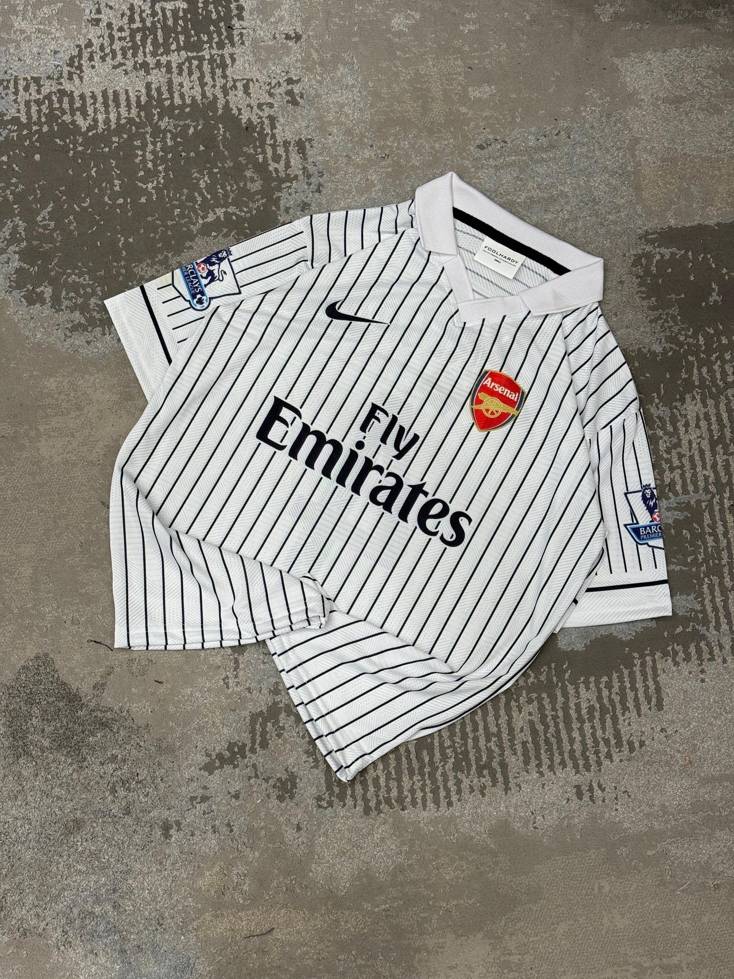 Arsenal 2009-10 Third jersey Fabregas edition Premium Quality Collar Five Sleeve Sublimation -