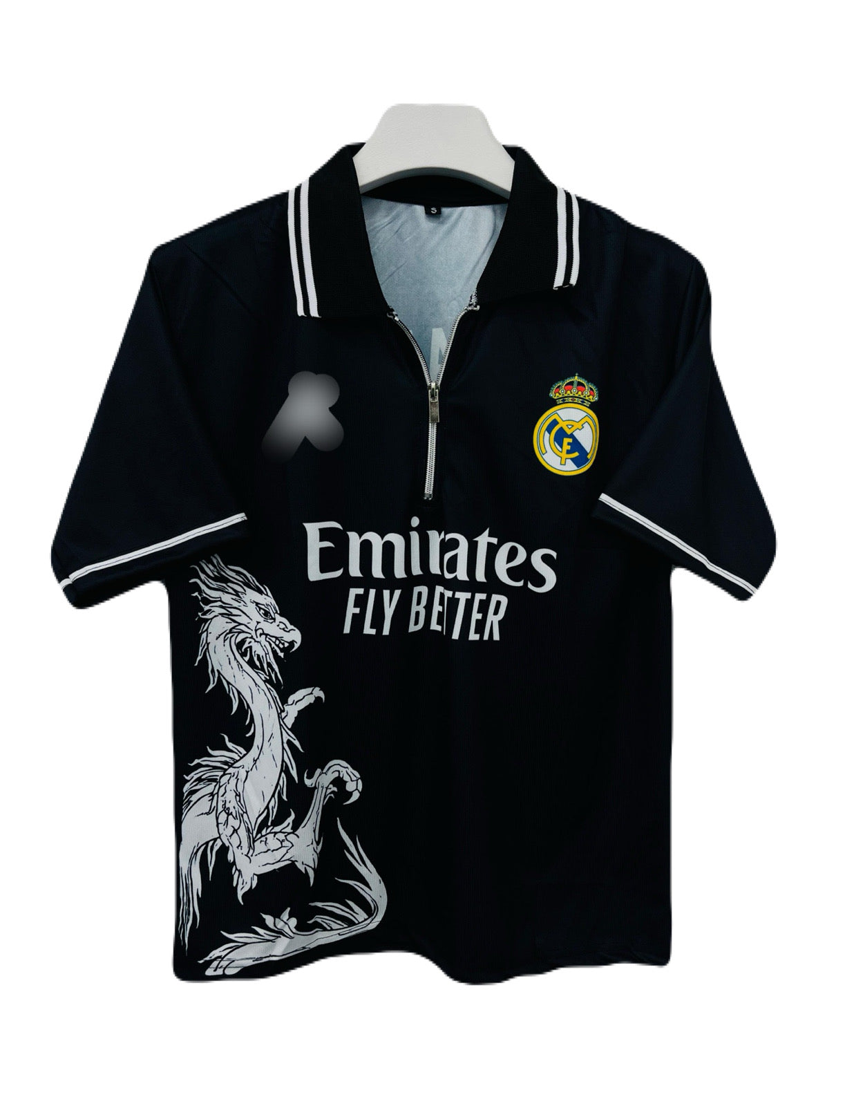 Real madrid Ronaldo Dragon Edition Five Sleeve zip collar Sublimation Jersey -P1180 Ms Retro Store
