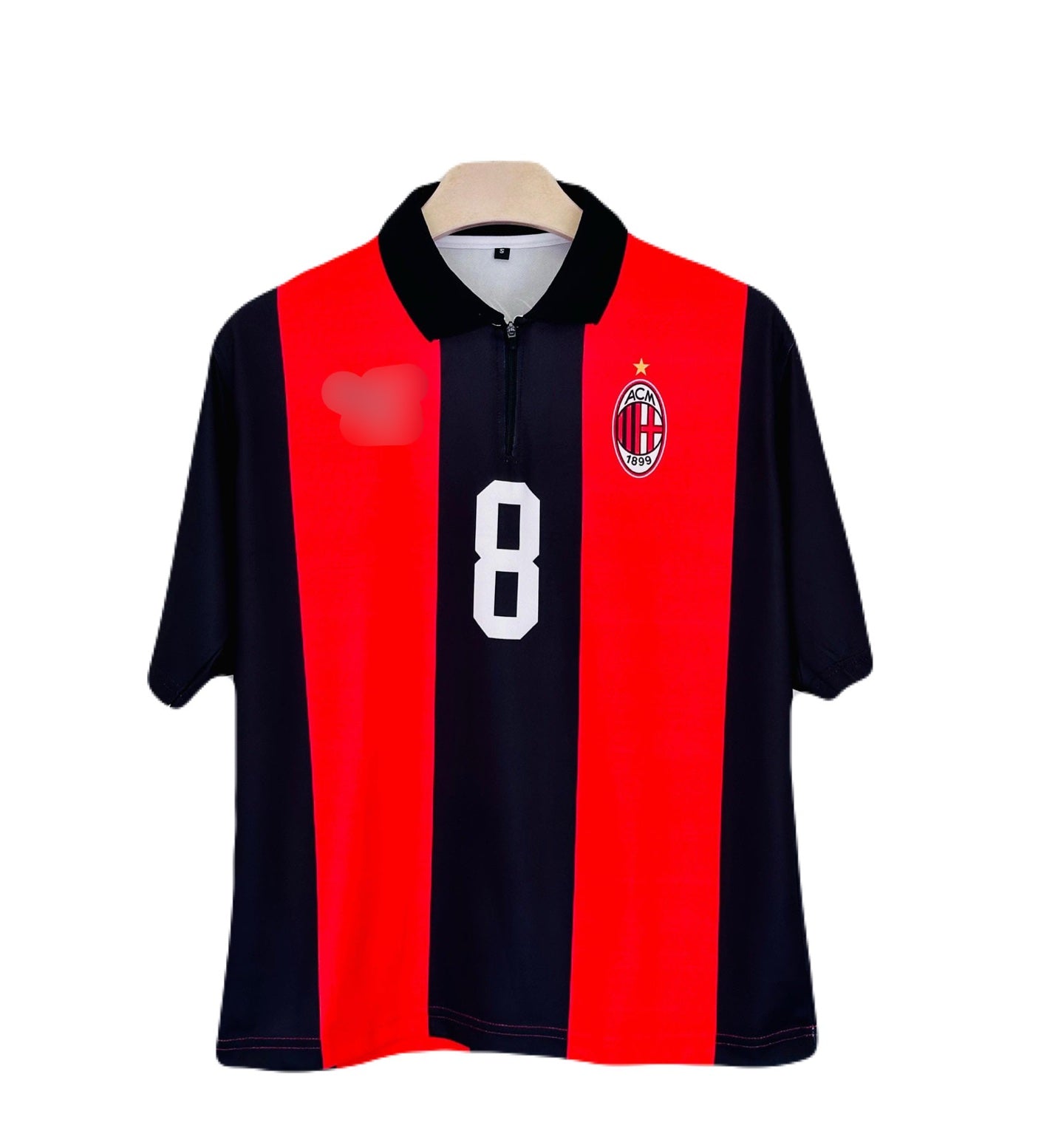 Ac Milan Home Kit Plain Five Sleeve - Ms Retro Store