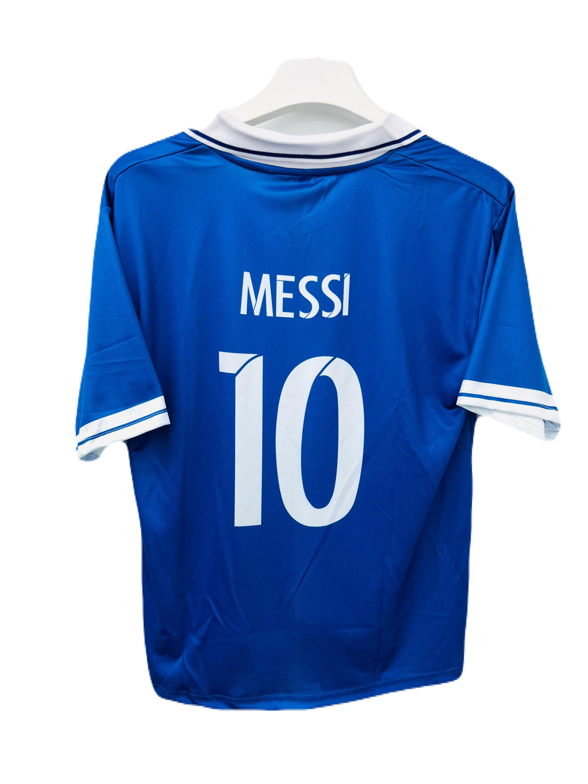 Barcelona Messi Five Sleeve zip collar Sublimation Jersey -P1362 Ms Retro Store