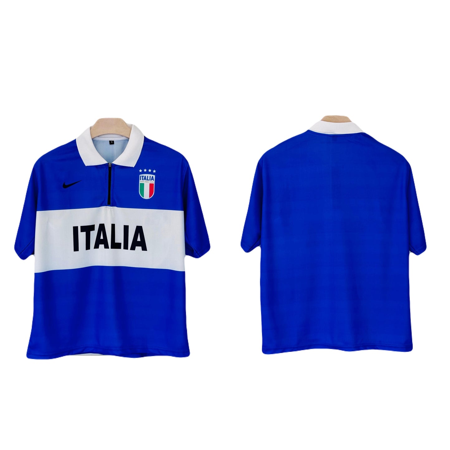 Italy 1997-1998 Home special edition Five Sleeve Zip Collar - Ms Retro Store