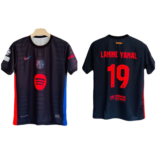 Lamine yamal Barcelona away jersey 19 half sleeve jersey barca away jersey