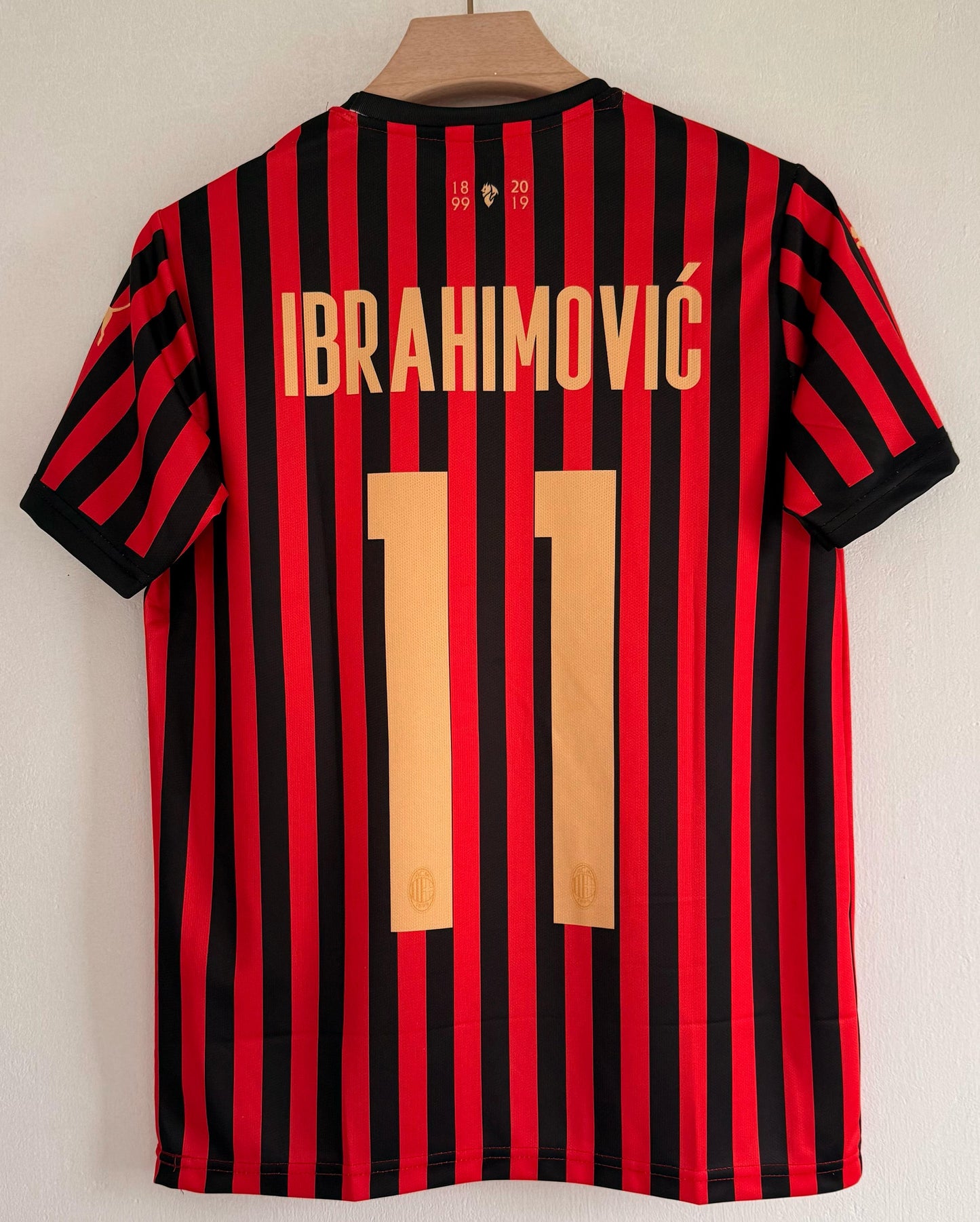 Ac Milan 120th Anniversary Special Edition Kit Ibrahimovic Half Sleeve - Ms Retro Store