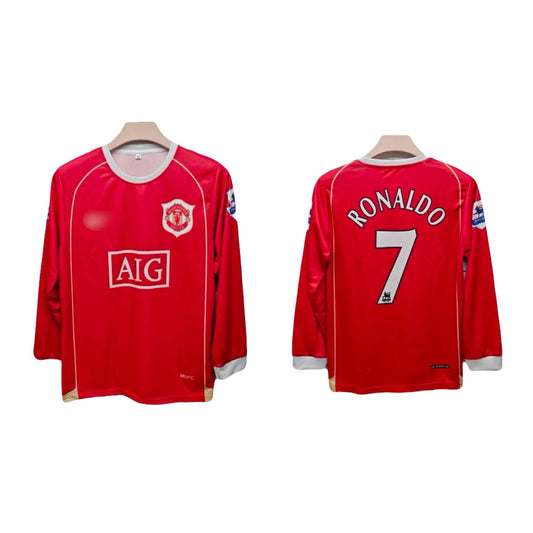 Manchester united 2006/07 home full sleeve jersey Ronaldo - p3 - ms retro store