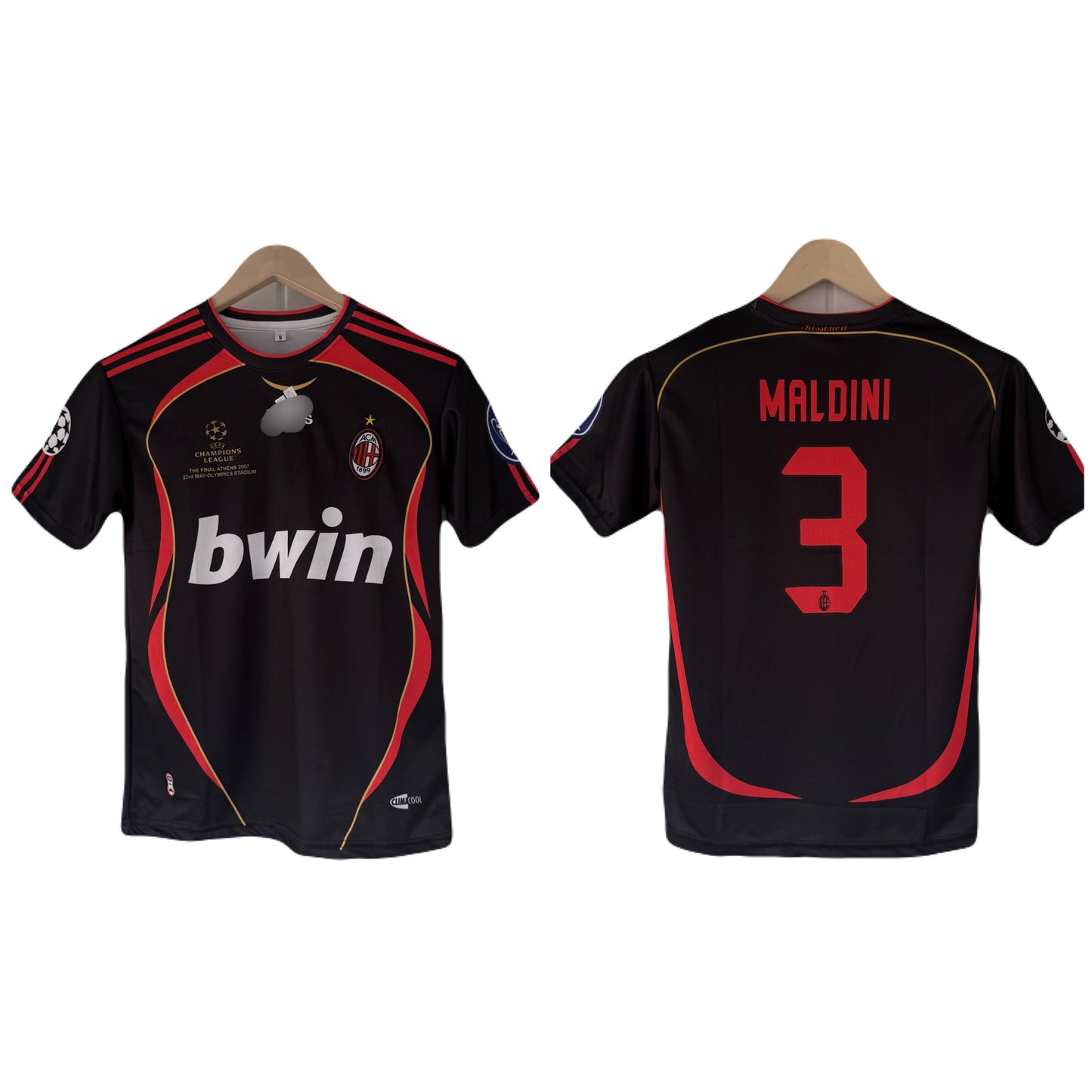 Maldini ac milan 2007 half sleeve Jersey .