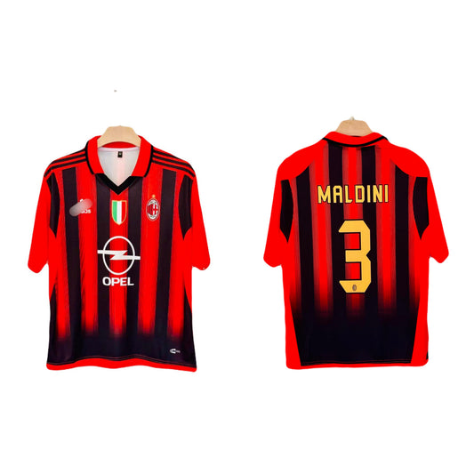 Maldini Ac milan 2006 home COLLAR FIVE SLEEVE JERSEY -