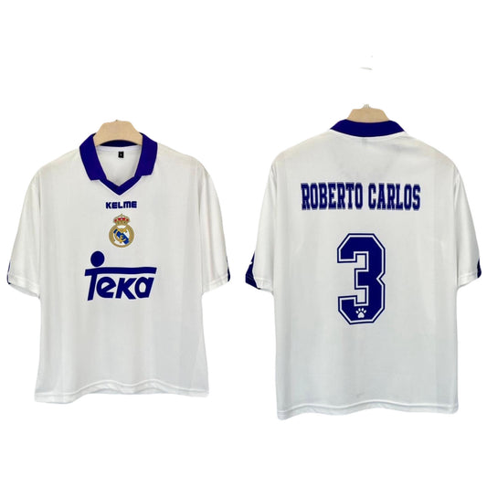 Real Madrid 1997-98 Home kit R. Carlos Five sleeve - Ms Retro Store