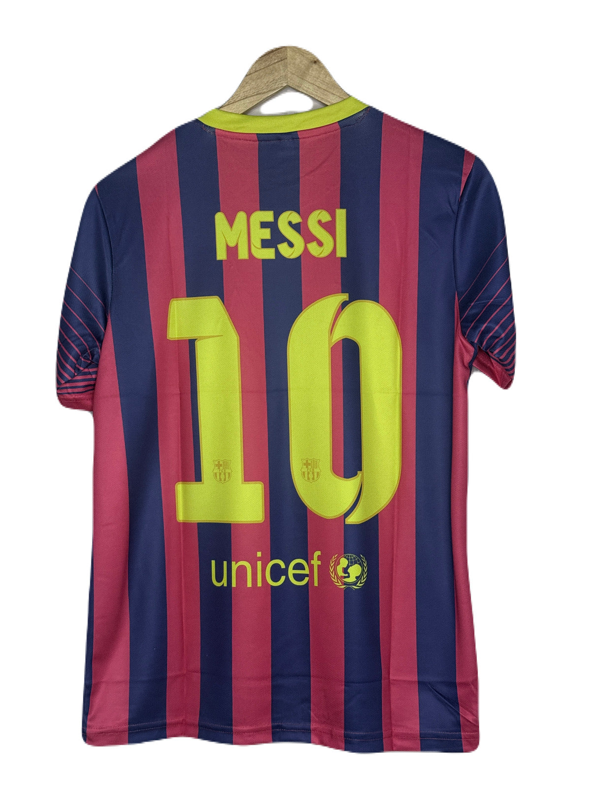 Fc Barcelona 2013-14 Home Kit Messi Half Sleeve - P871 Ms Retro Store