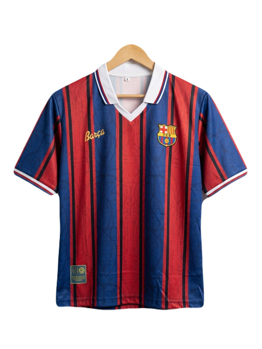 Barcelona messi 125th edition Five sleeve Collar sublimation - Ms Retro Store