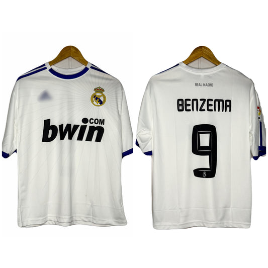 Real Madrid 2010-11 Home Kit Benzema Five Sleeve  - P1106 - Ms Retro Store