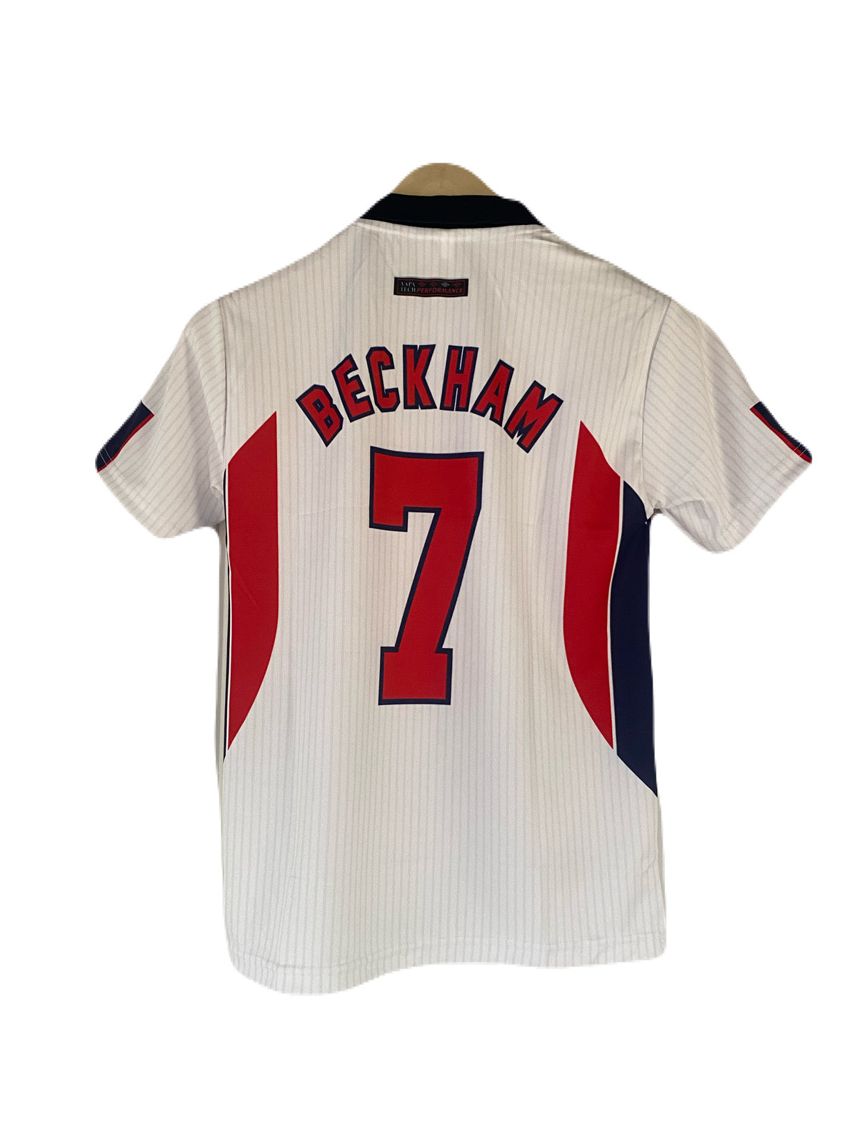 Beckham England home half sleeve collar jersey