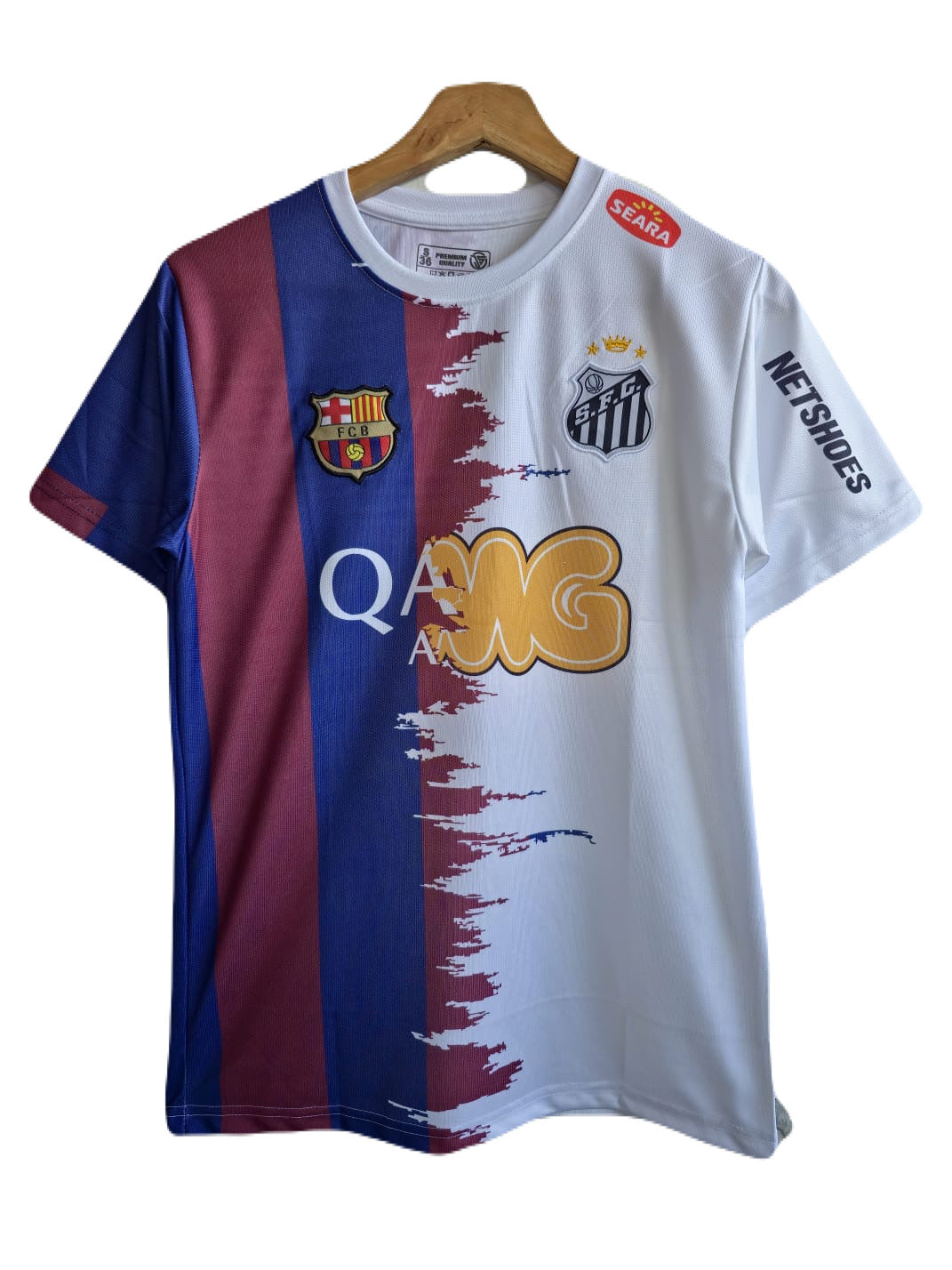 Neymar jr all time club jersey embroidery Limited edition -Ms retro store