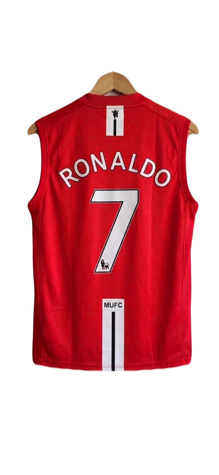 Manchester United ronaldo 2008 final edition sleevless bibs embroidery - P1517 ms retro store