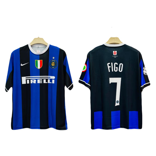 Inter Milan 2006-07 Home kit Figo Five sleeve - Ms Retro Store