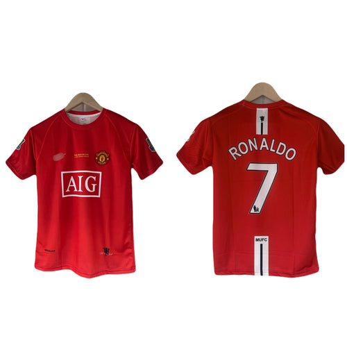 Ronaldo manchester united 2008 ucl final edition embroidery Half sleeve - P2139