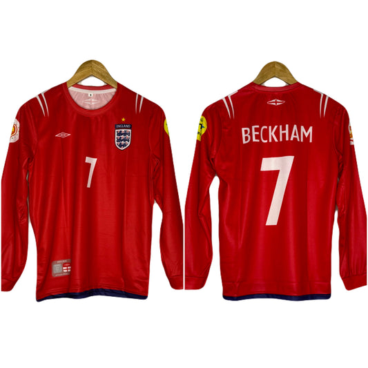 England 2004-06 Away Kit Beckham Full Sleeve - P669 - Ms Retro Store