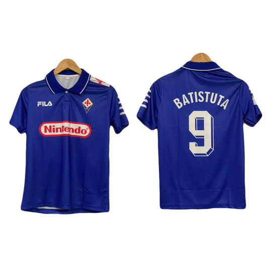 Fiorentina 1998 Home kit Batistuta Half sleeve - P206 - Ms Retro Store