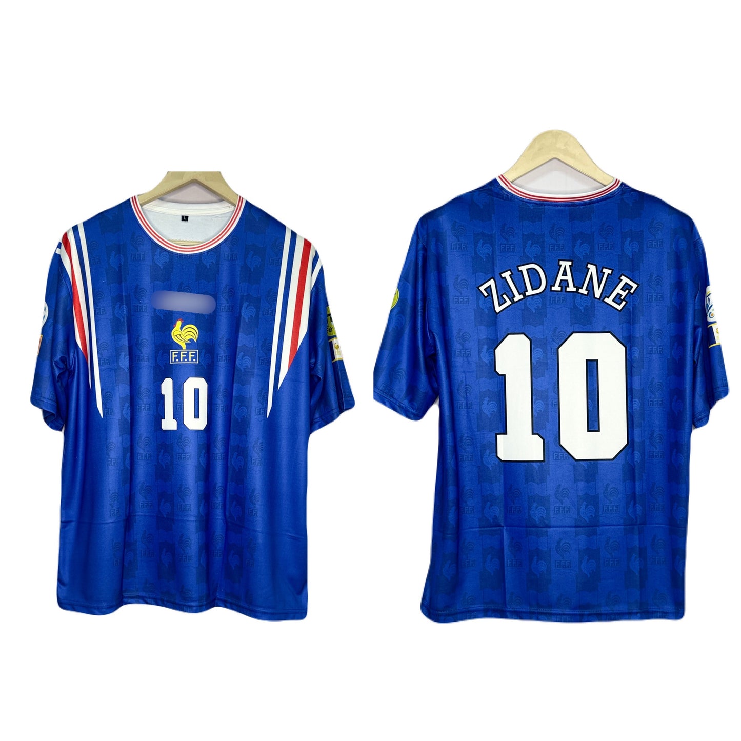 france 1996 five sleeve jersey zidane - P755 ms retro store