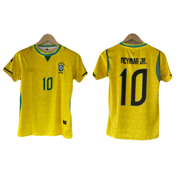 Neymar Jr Brazil 2026 World Cup Home  Half sleeve Embroidery jersey  -  P2349