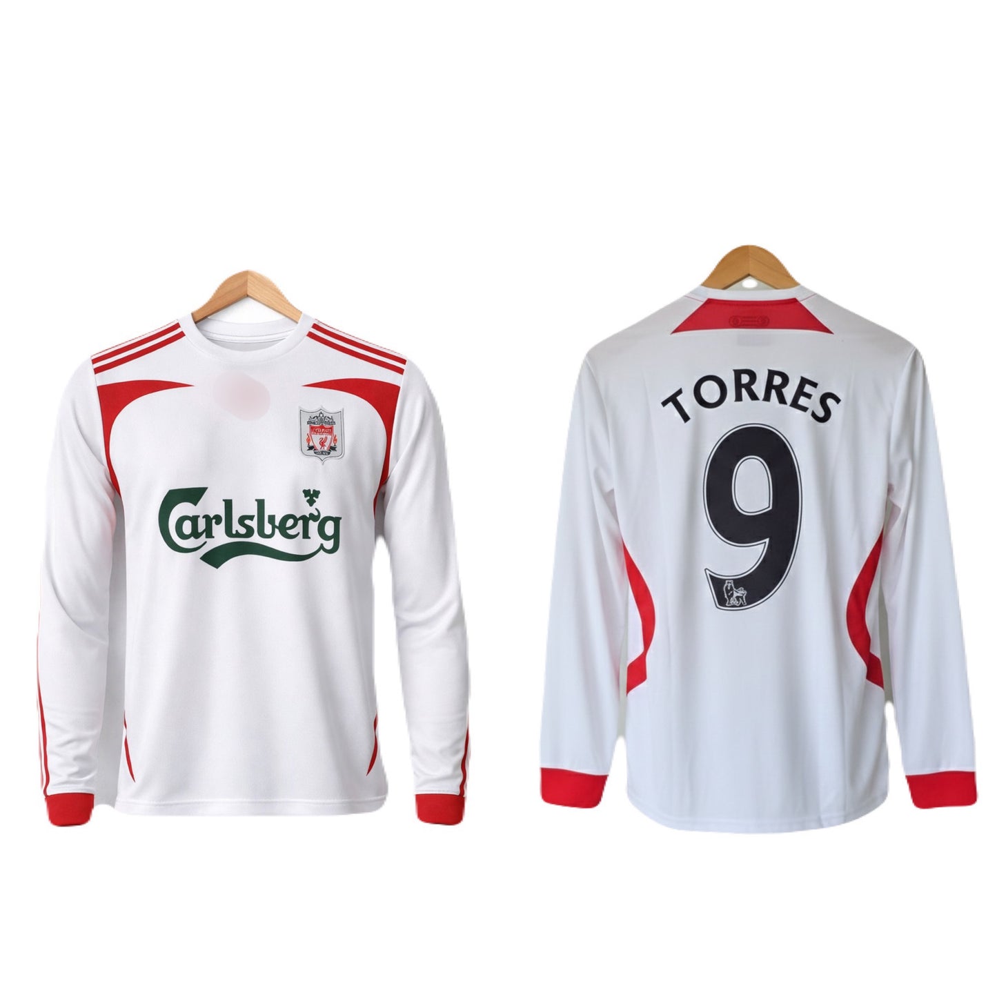 Liverpool 2007-08 Away Torres Full sleeve - Ms retro store