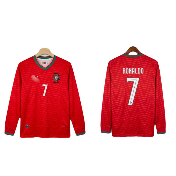Portugal 2026 worldcup home jersey full sleeve ronaldo Embroidery - P1702  ms retro store