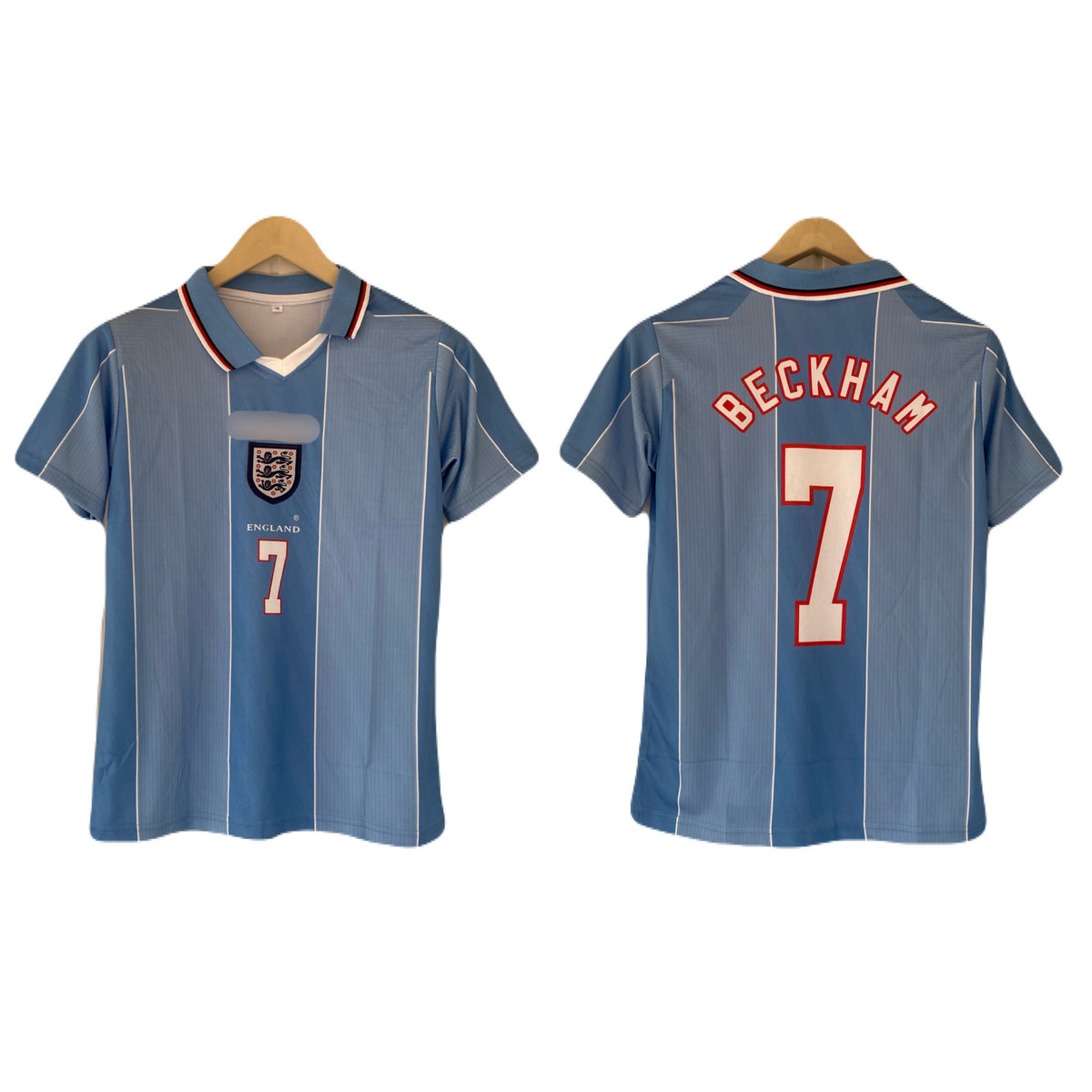 Beckham England 1996/97 Away kit Half Sleeve Embroidery - P2575