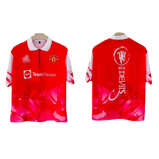 Manchester United 2022/23 special edition Five Sleeve zip Collar - Ms Retro Store