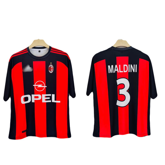 Ac milan 2000-01 Home Maldini Five sleeve - Ms Retro Store