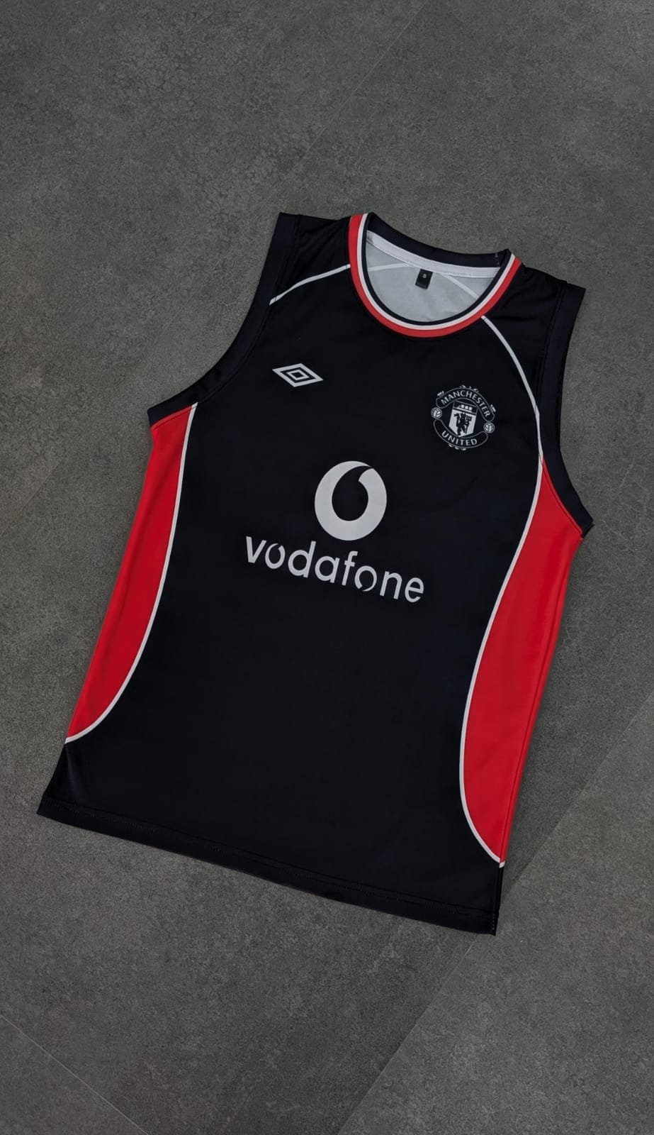 Manchester united beckham sleevless bibs sublimation -P1659 ms retro store