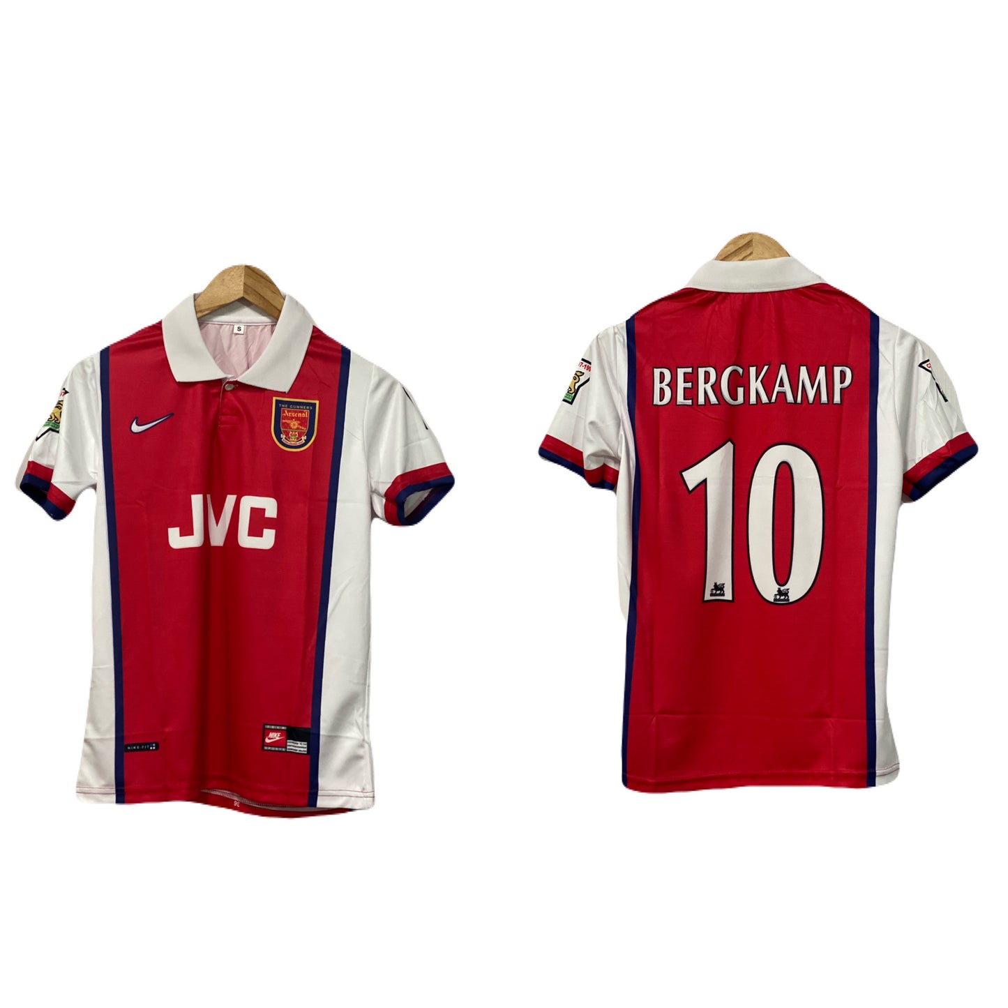Arsenal 1998-99 Home kit Bergkamp Half sleeve - Ms Retro Store