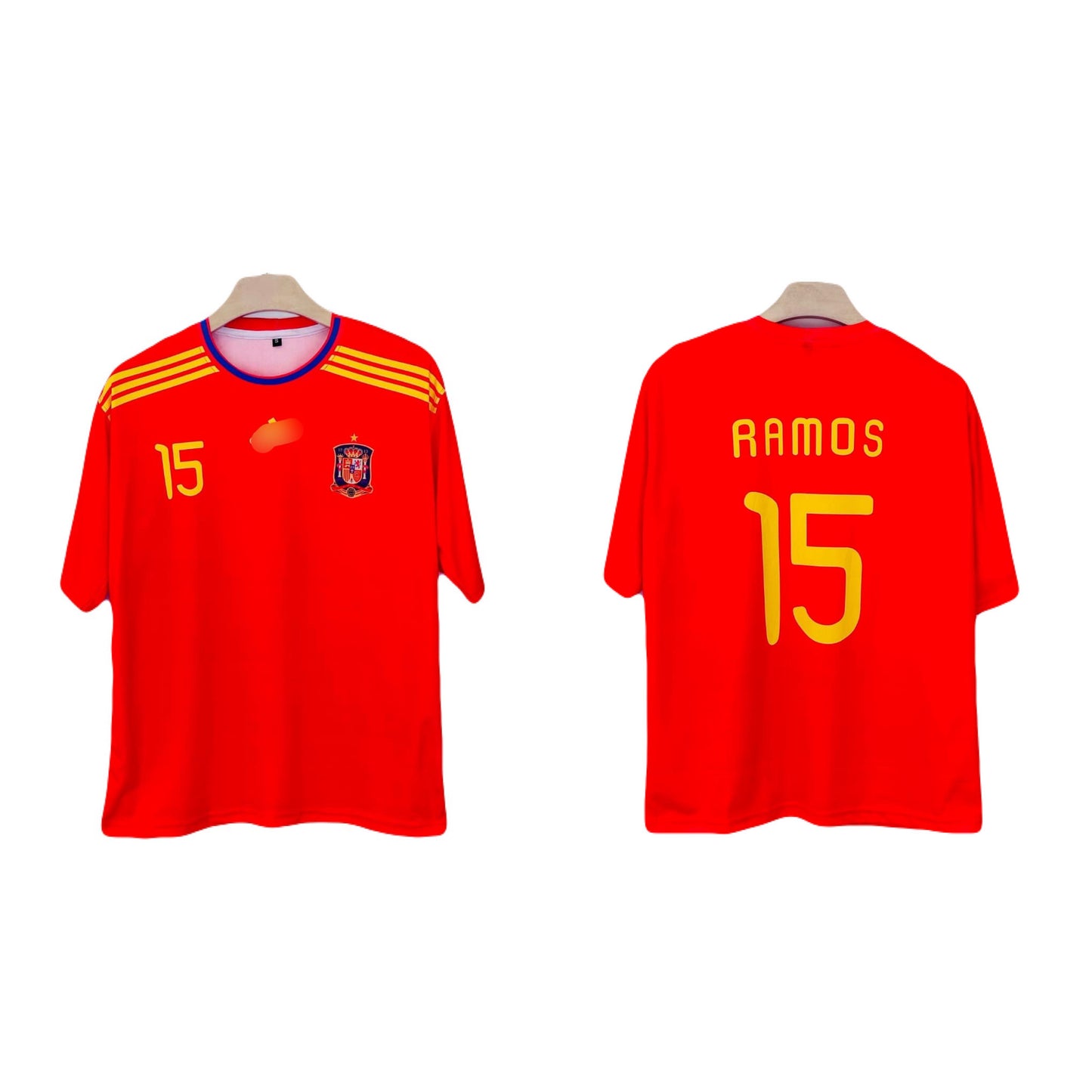 Spain 2022 Worldcup Sergio ramos Five Sleeve Sublimation - P1556 Ms Retro Store