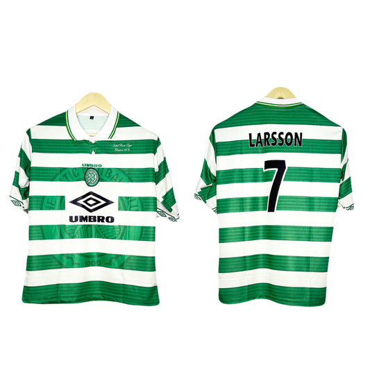Celtic Fc 1998 Home Kit Larsson Five Sleeve -P1297 Ms Retro Store