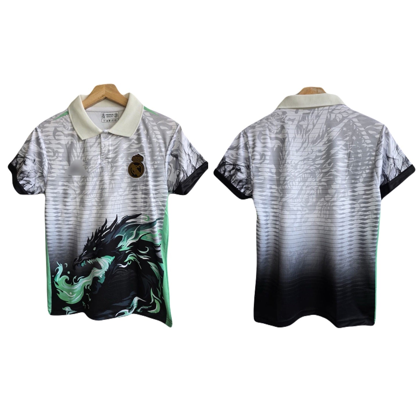 Real madrid dragon special edition black and green - ms retro store