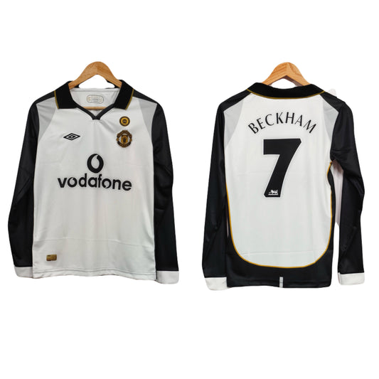 Manchester United 2001-02 Away kit  Beckham Full sleeve - P299 - Ms Retro Store