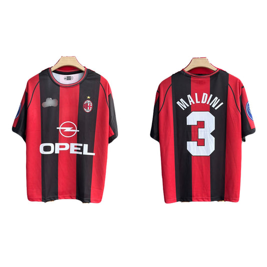Maldini Ac milan 1996/97 Home five sleeve round neck jersey - P1837