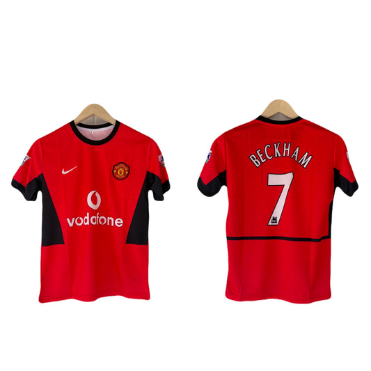Manchester united 2004  Home jersey Beckham half sleeve embroidery - ms retro store
