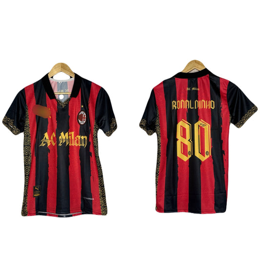 Ac Milan Special Edition Kit Ronaldinho Half Sleeve - P1021 Ms Retro Store