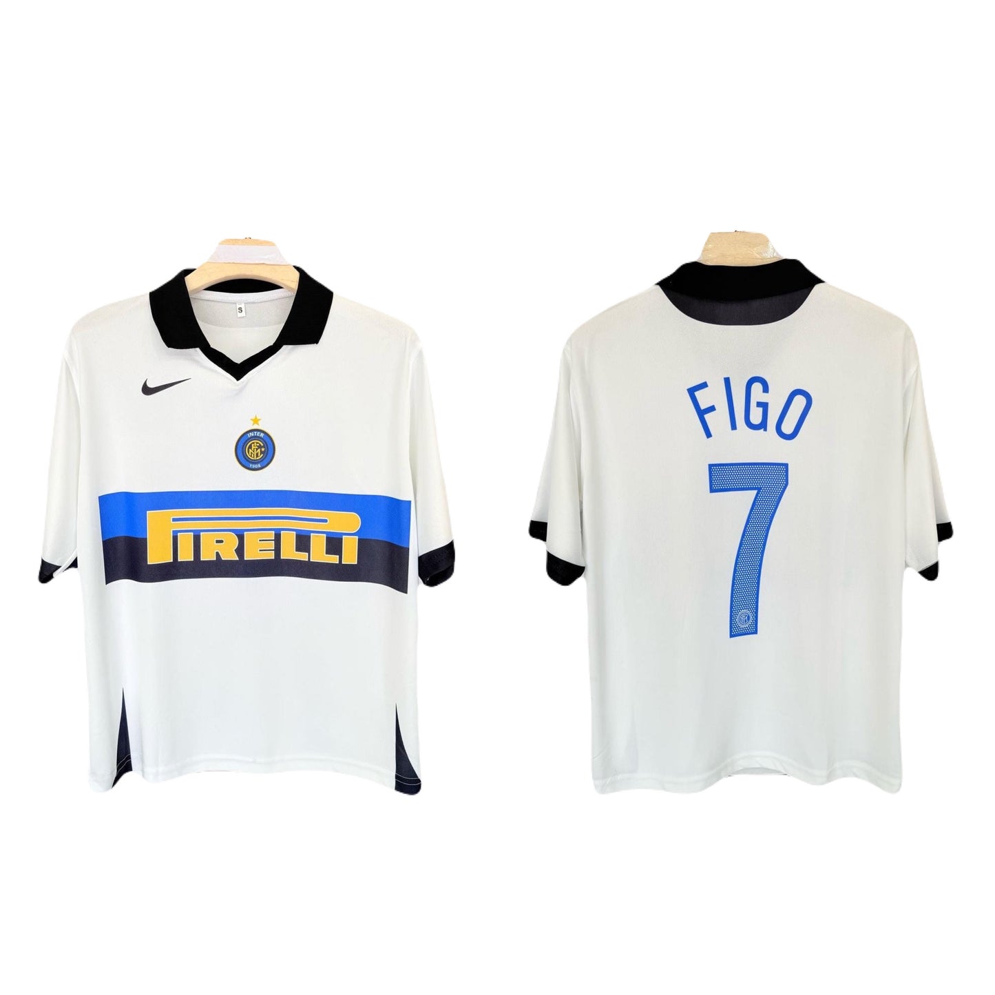 Intermilan 2005/06 away five sleeve jersey figo - ms retro store