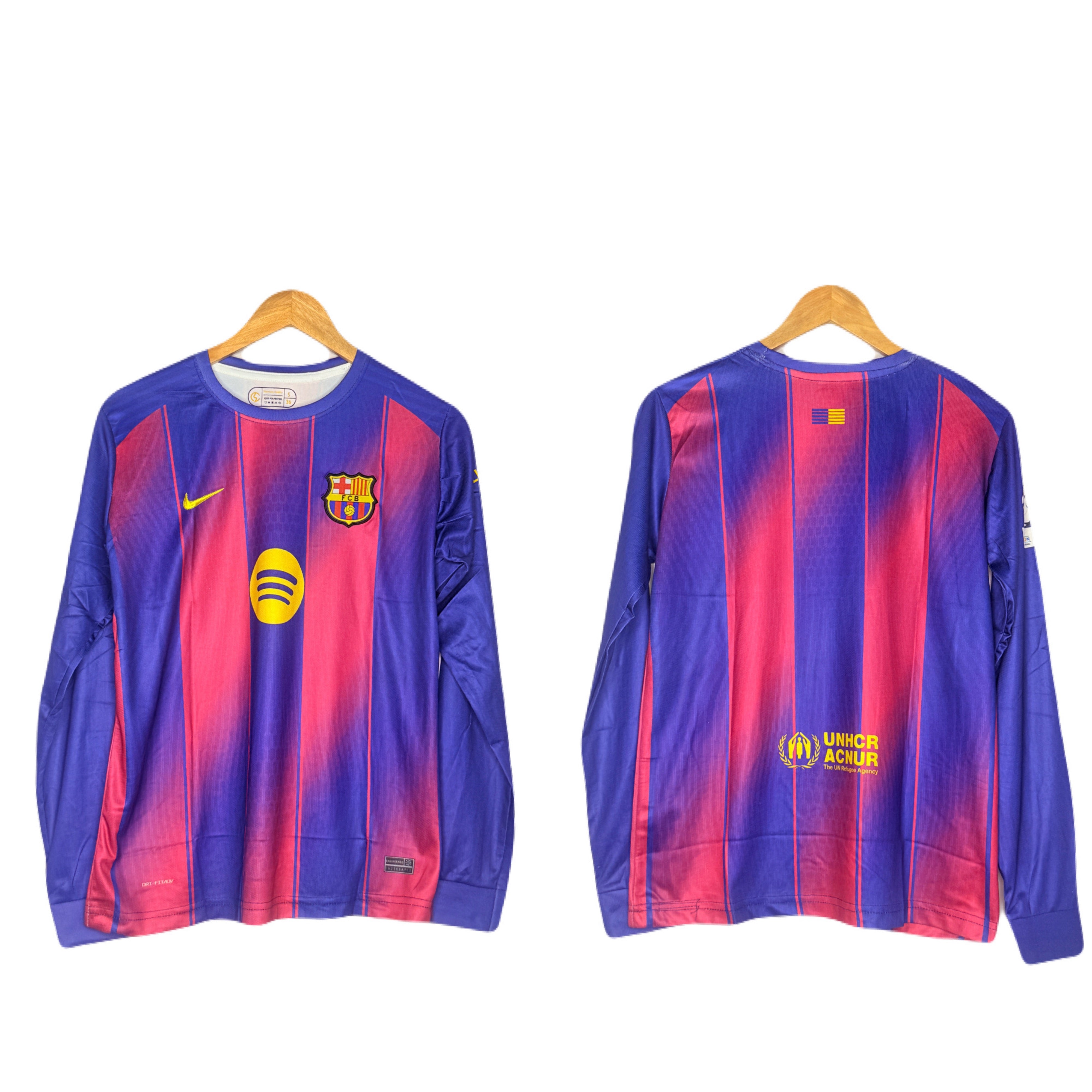 Fc Barcelona 2025-26 Home Kit Back Plain Full Sleeve - P1107 Ms