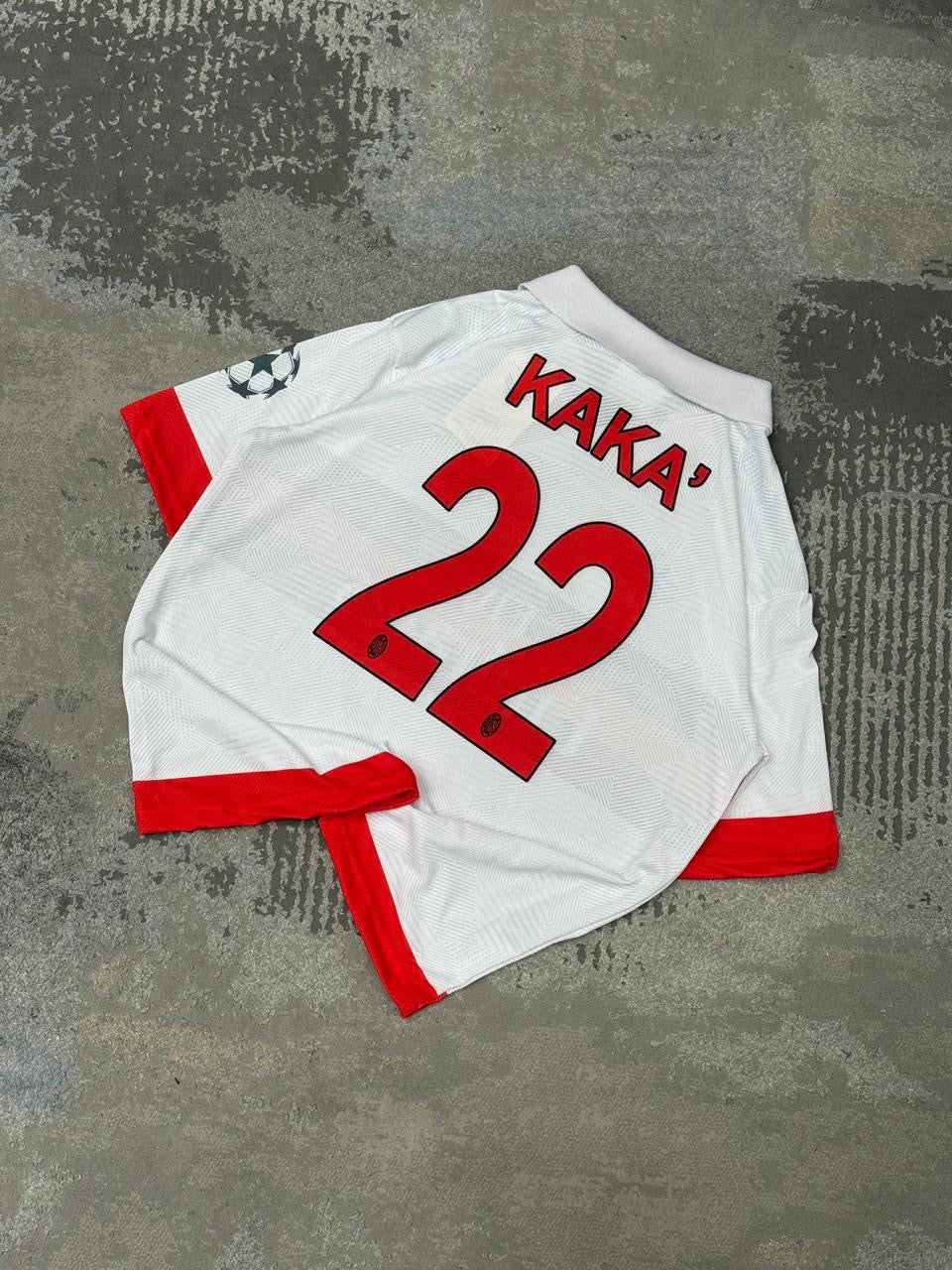 Ac Milan Away Kaka Premium Quality Collar Five Sleeve Sublimation  - Ms Retro Store