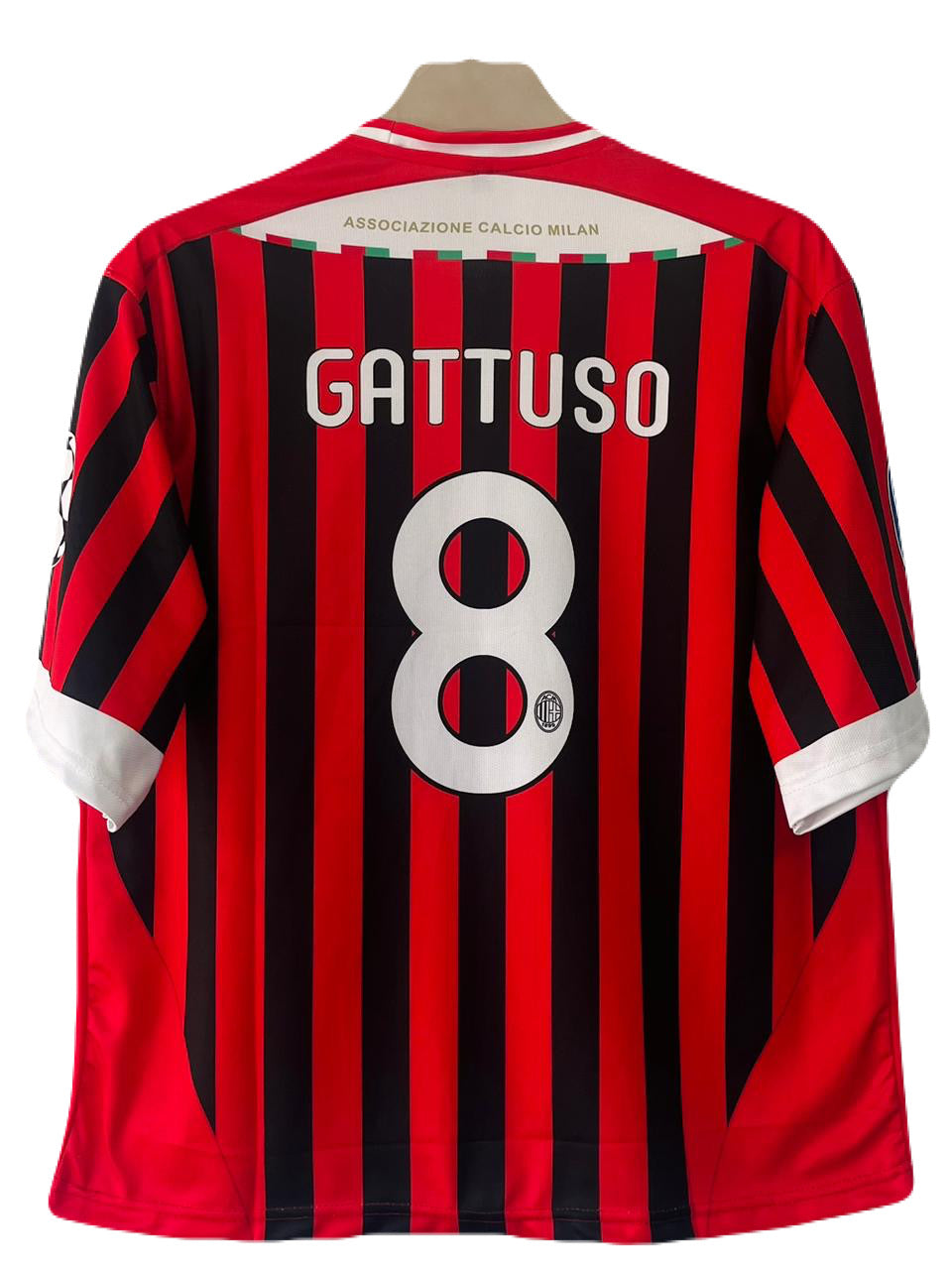 Ac Milan 2011-12 Home Kit Gattuso Five Sleeve - Ms Retro Store