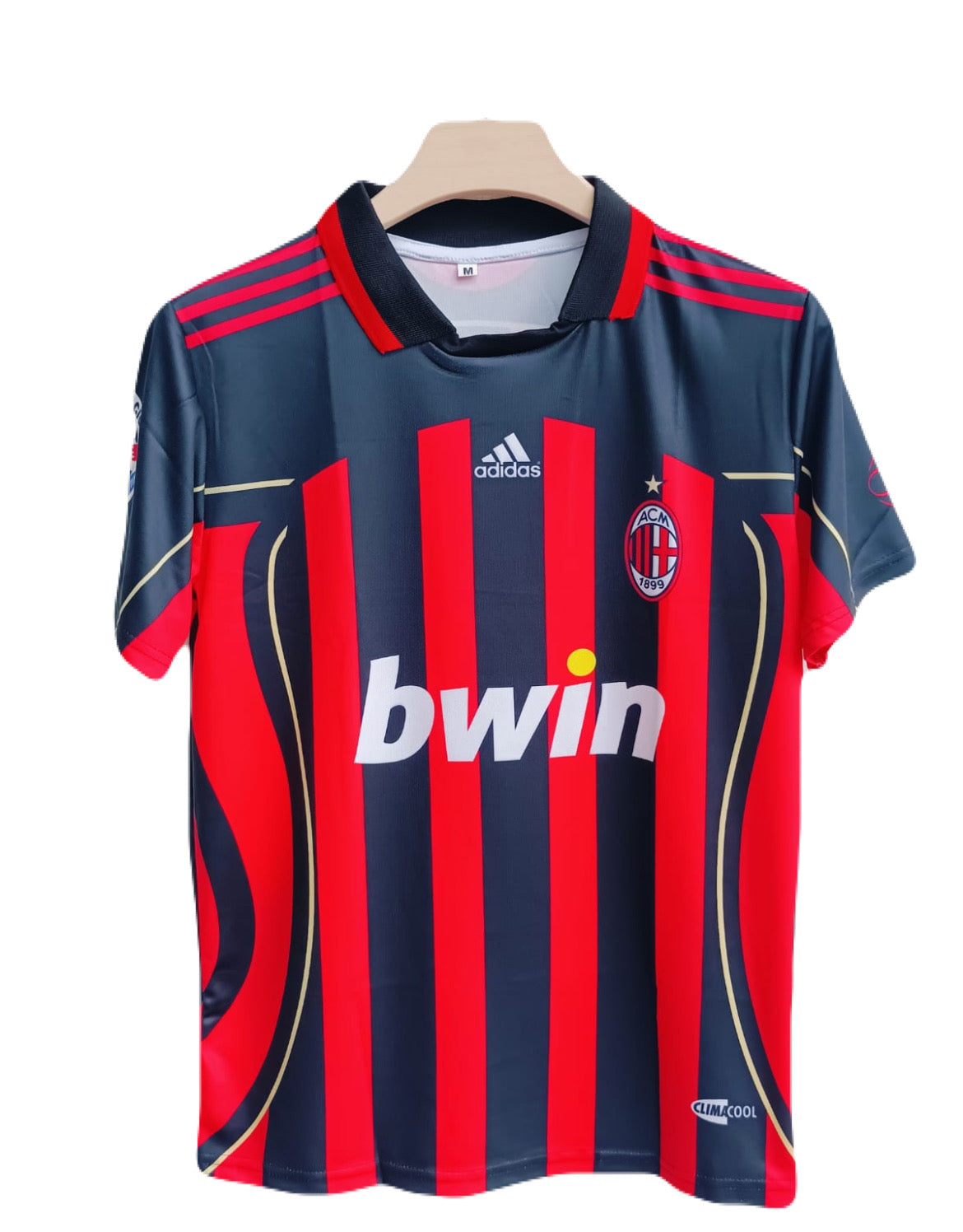 Ac milan 2006/07 home jersey Collar  type - ms retro store