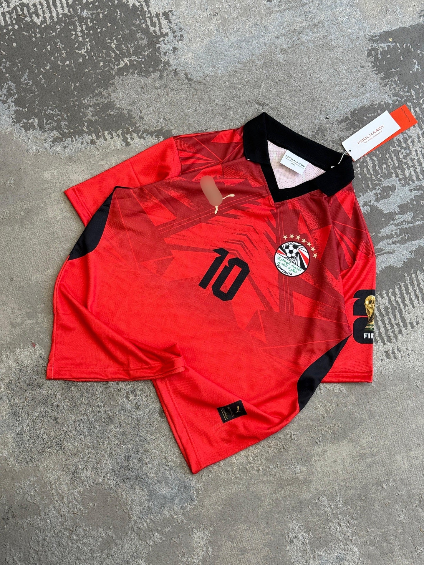 Salah Egypt 2026 Home World Cup  Premium Quality Collar Five Sleeve Sublimation  - P1986
