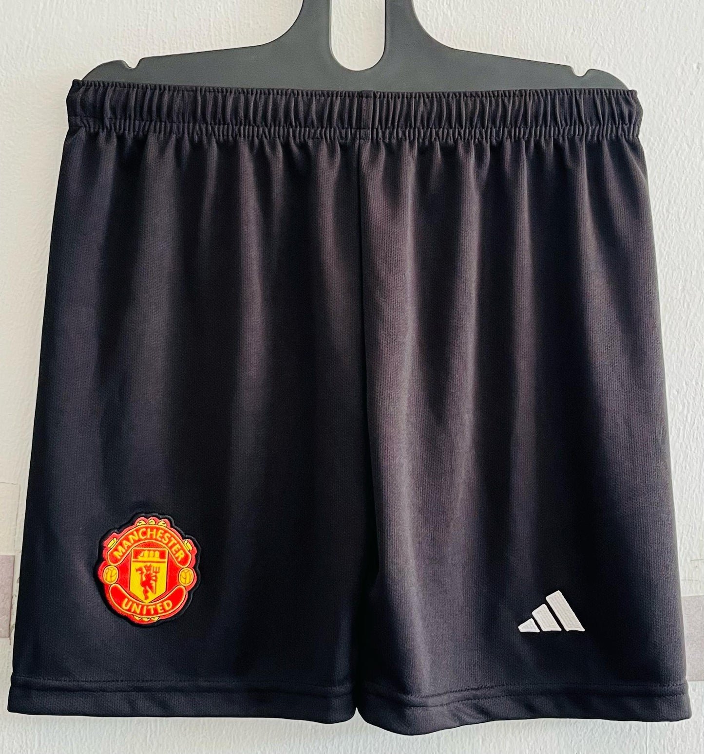 Manchester united black shorts - ms retro store