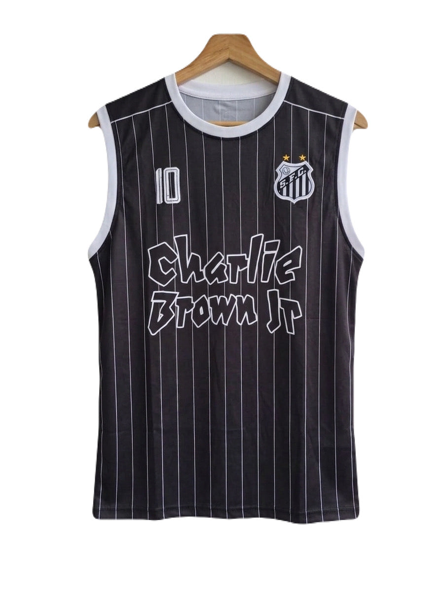 Santos × charlie edition neymar sleevless bibs embroidery -  ms retro store
