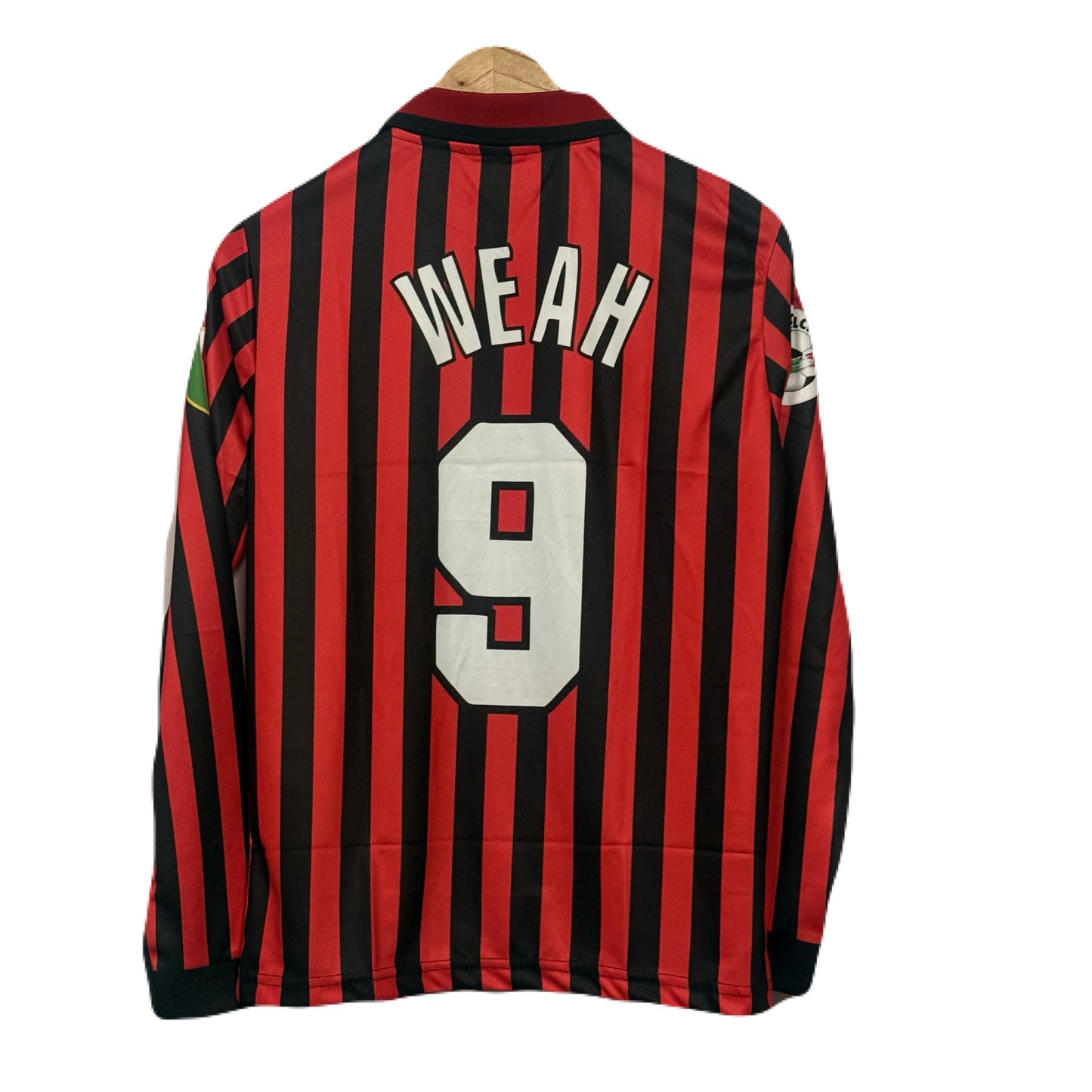 Ac Milan 1999-00 Home kit  Weah Full Sleeve - Ms Retro Store