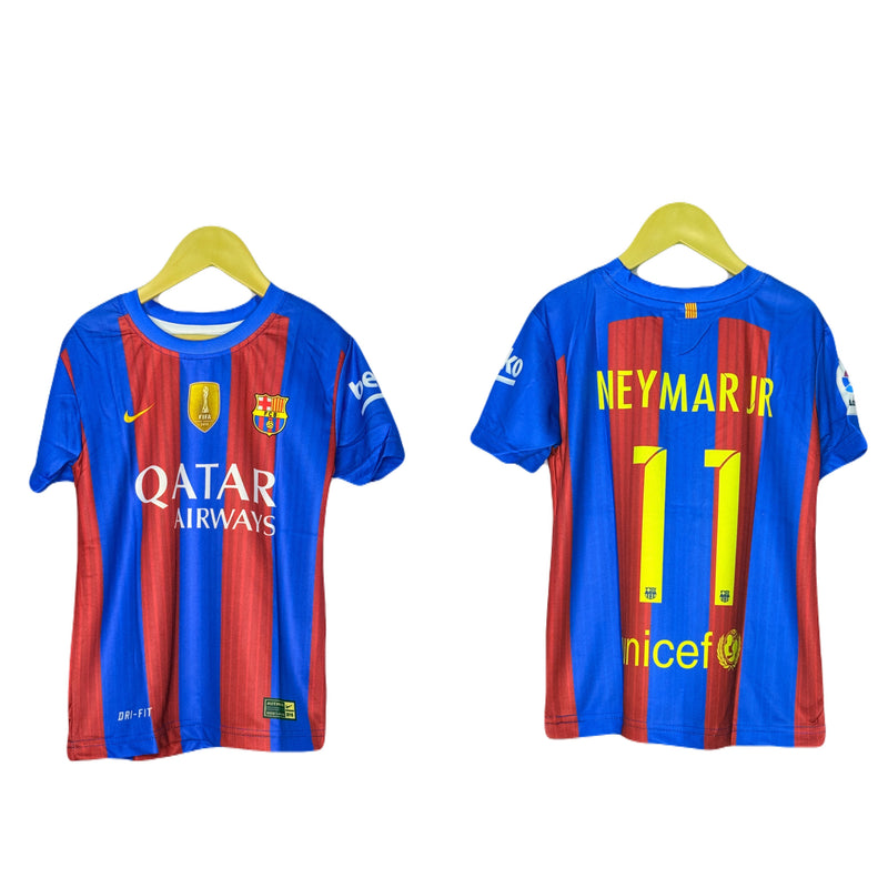 FC BARCELONA 2016 HOME KIT NEYMAR   KIDS JERSEY - P1288 MS RETRO STORE