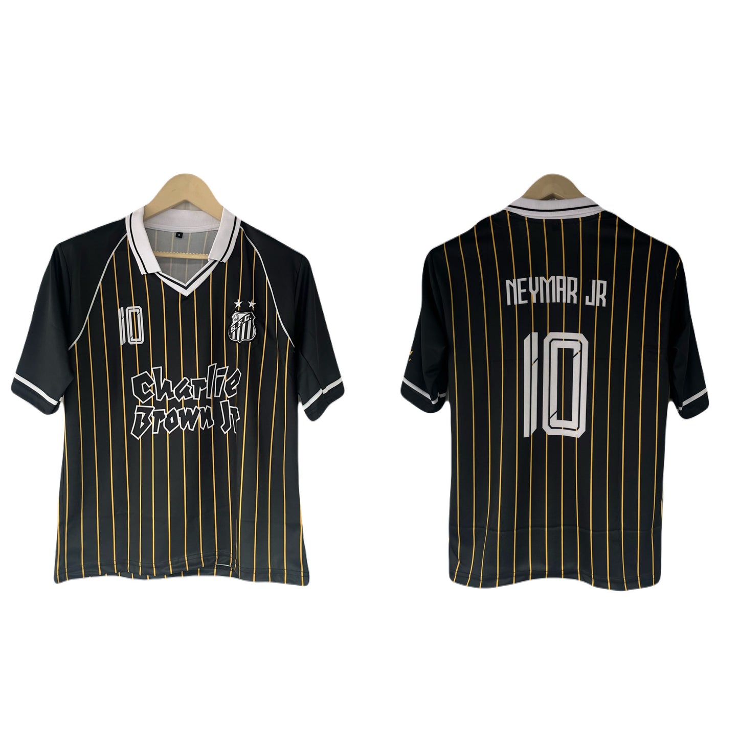 Santos Charlie Brown Black Neymar Five Sleeve - P1212 Ms Retro Store